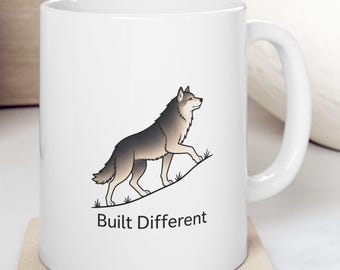 Lone Wolf Mug, Encouragement Cup, Built Different Mug