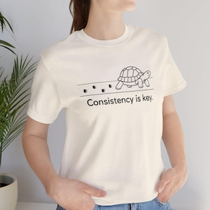 Consistency Is Key Turtle T Shirt, Motivational Shirt, Personal Growth Tee, Entrepreneur Gift, Self Improvement Shirt, Goal Setting Tee