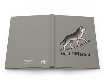 Construido diferente, diario Wolf, cuaderno de tapa dura
