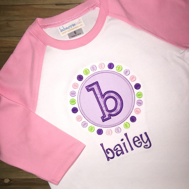 Personalized Name Shirt for Girls Initial Shirt Etsy