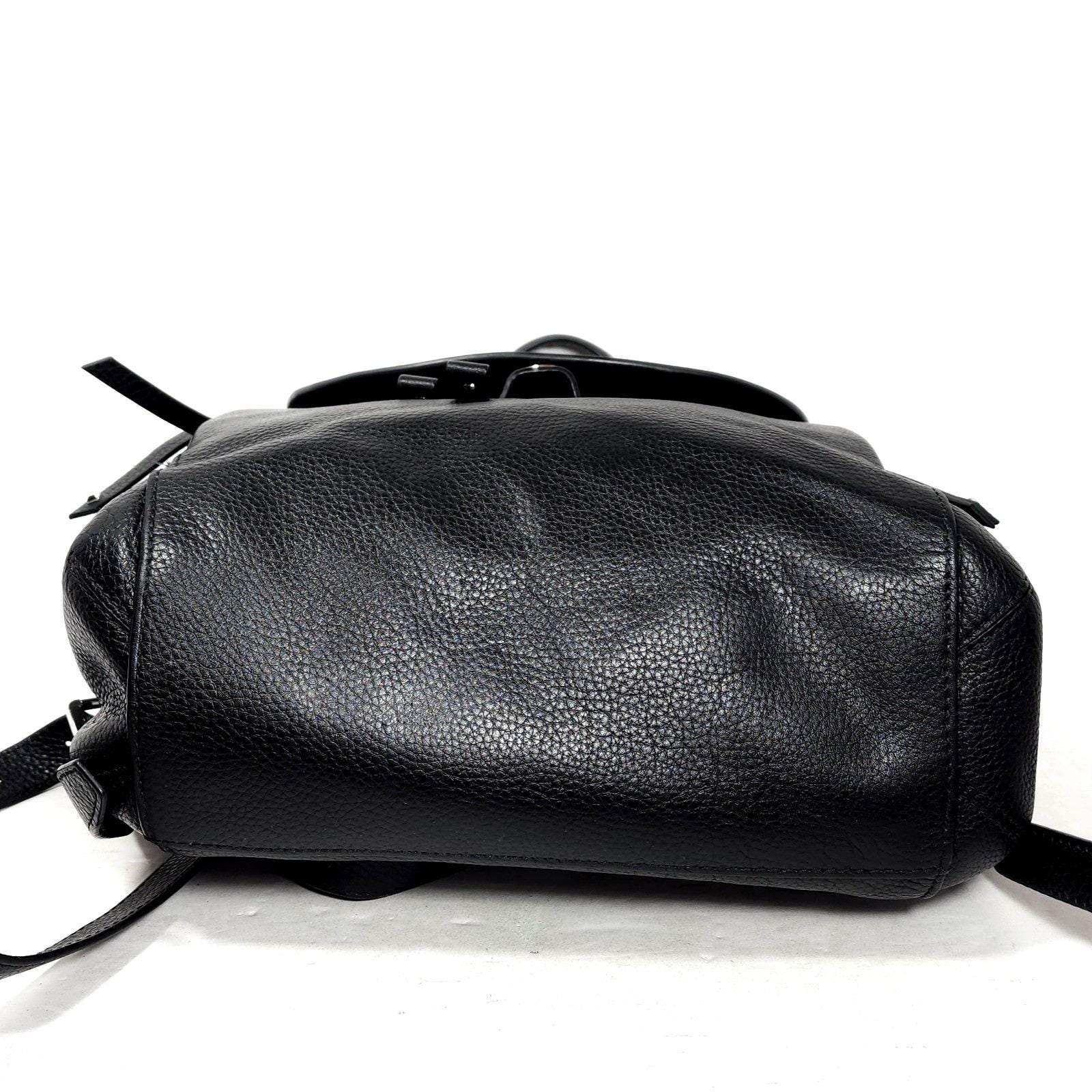 Michael Kors Backpack Daypack Riley Pebbled Leather Black 