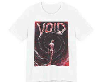 Void spiral figure Tee | Horror graphic shirt, cosmic void design