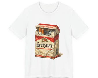 Everyday Cigarette Pack Tee | Vintage Illustration, Smoking Theme