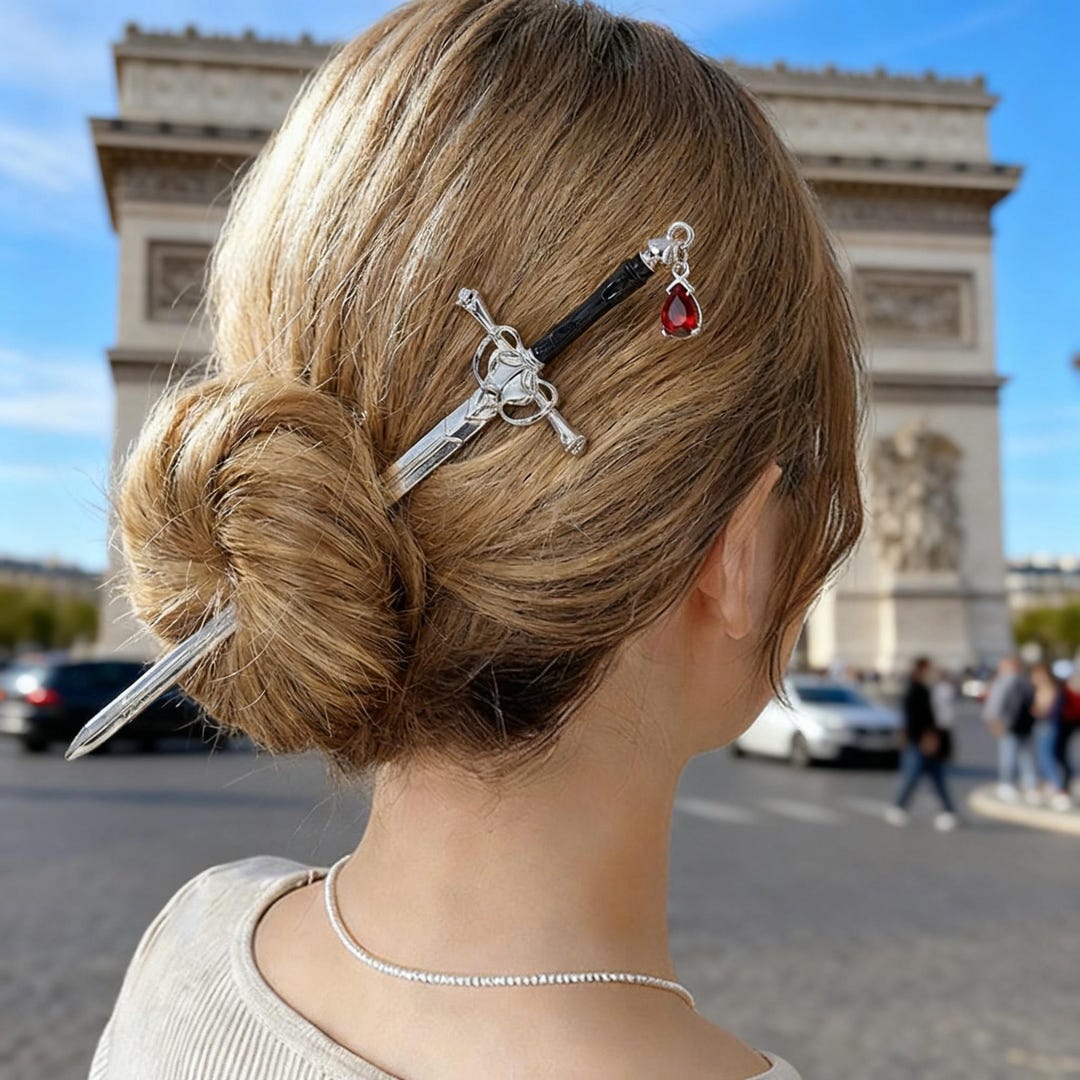 Sword Pin Spring Sword Hair Pin,handmade Alloy Sword Hairpin,gold or Silver Tone Sword ...