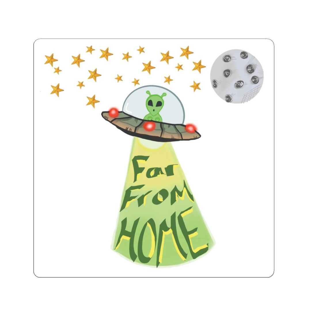Far From Home Alien UFO Sticker - Etsy