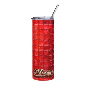 Custom Red Bubble Tile Mosaic Tumbler | 20oz Stainless Steel