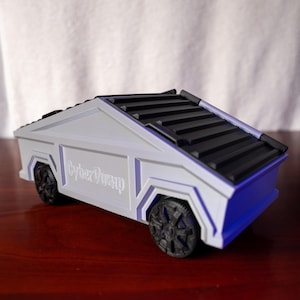 3D Printed Cybertruck Dumpster "CyberDump" with Functional Lids for Desktop Decoration and Organization