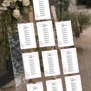 結婚式のテーブル割り当てカード - Canvaテンプレート