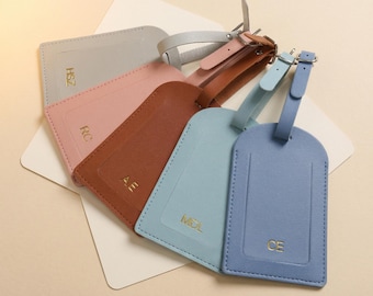Luggage tags personalized, Leather luggage tags, luggage tag favor, luggage tags wedding, wedding favors, belt pin attachment tag