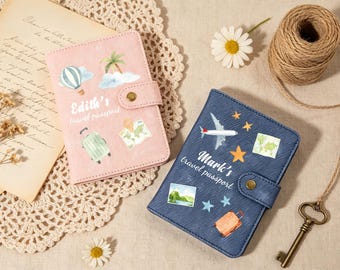 Personalized Passport Cover Stylish Graduation Travel Gift Custom Class of 2026 Senior Trip Passport Holder
