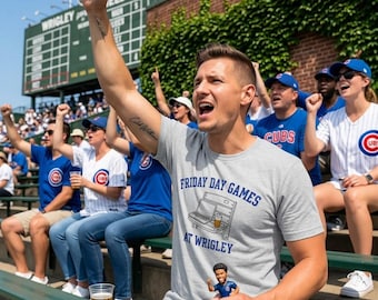 Maglietta "Friday Day Games at Wrigley" – Maglietta estiva da baseball dei Cubs