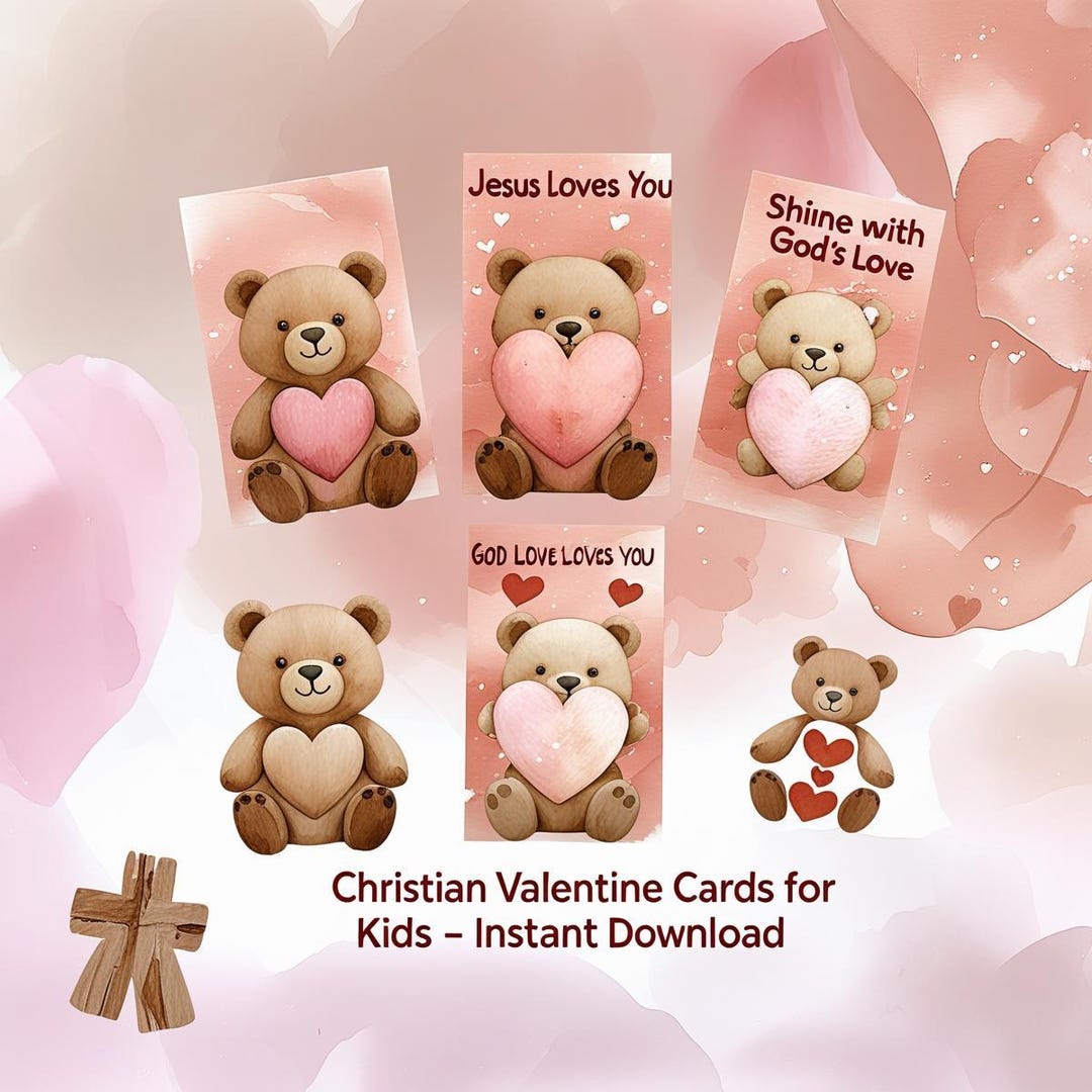 Christian Valentine Cards for Kids Printable | Faith Based Valentine ...