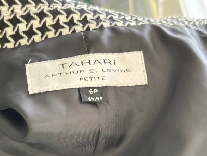 Kasper and Tahari Black & White Tweed Jackets size 6 P image 7