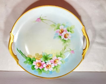 Vtg Hand Painted Bavarian Cake Plate by Z.S.&Co.