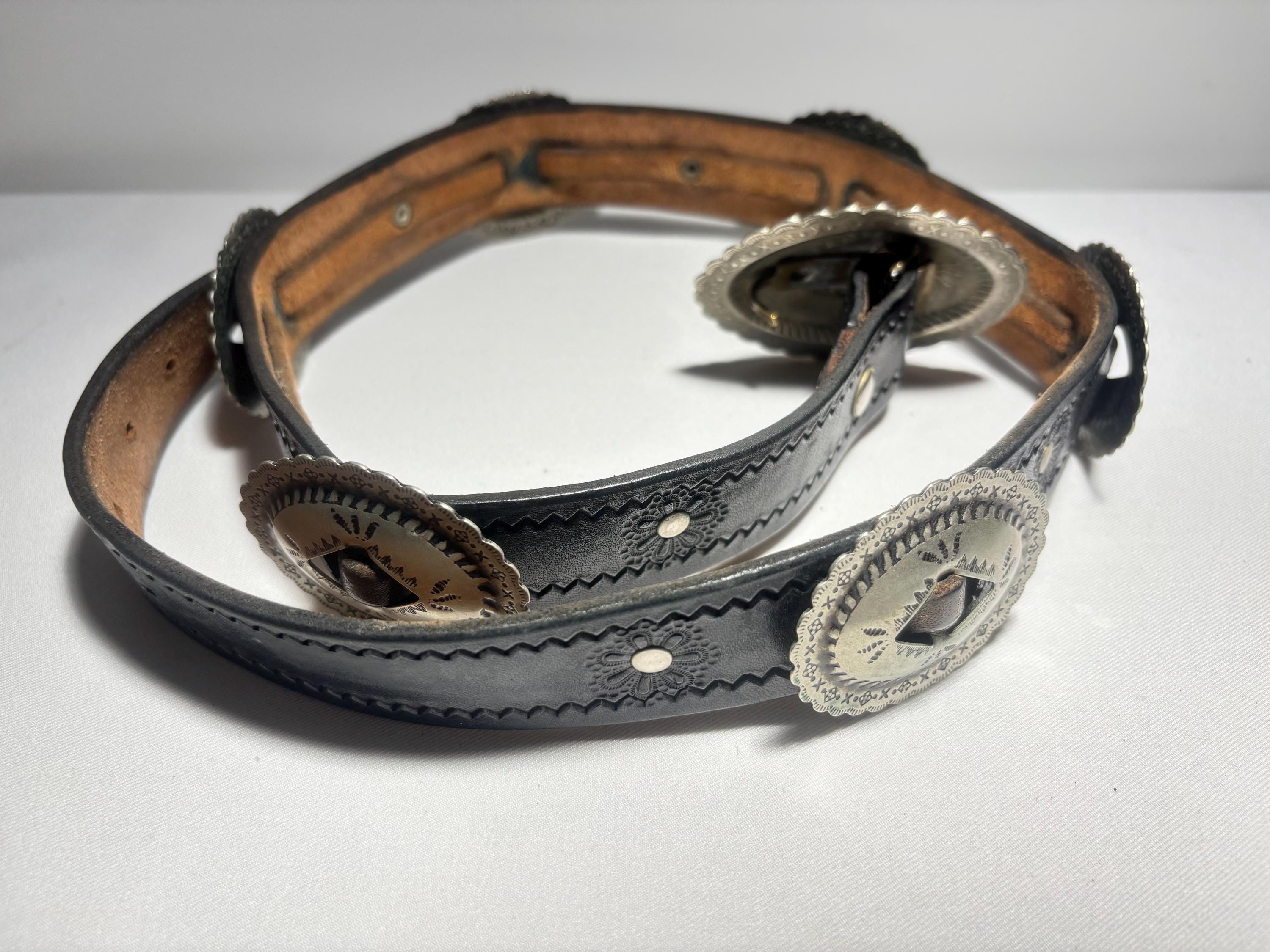 Vintage Concho Belt - Etsy