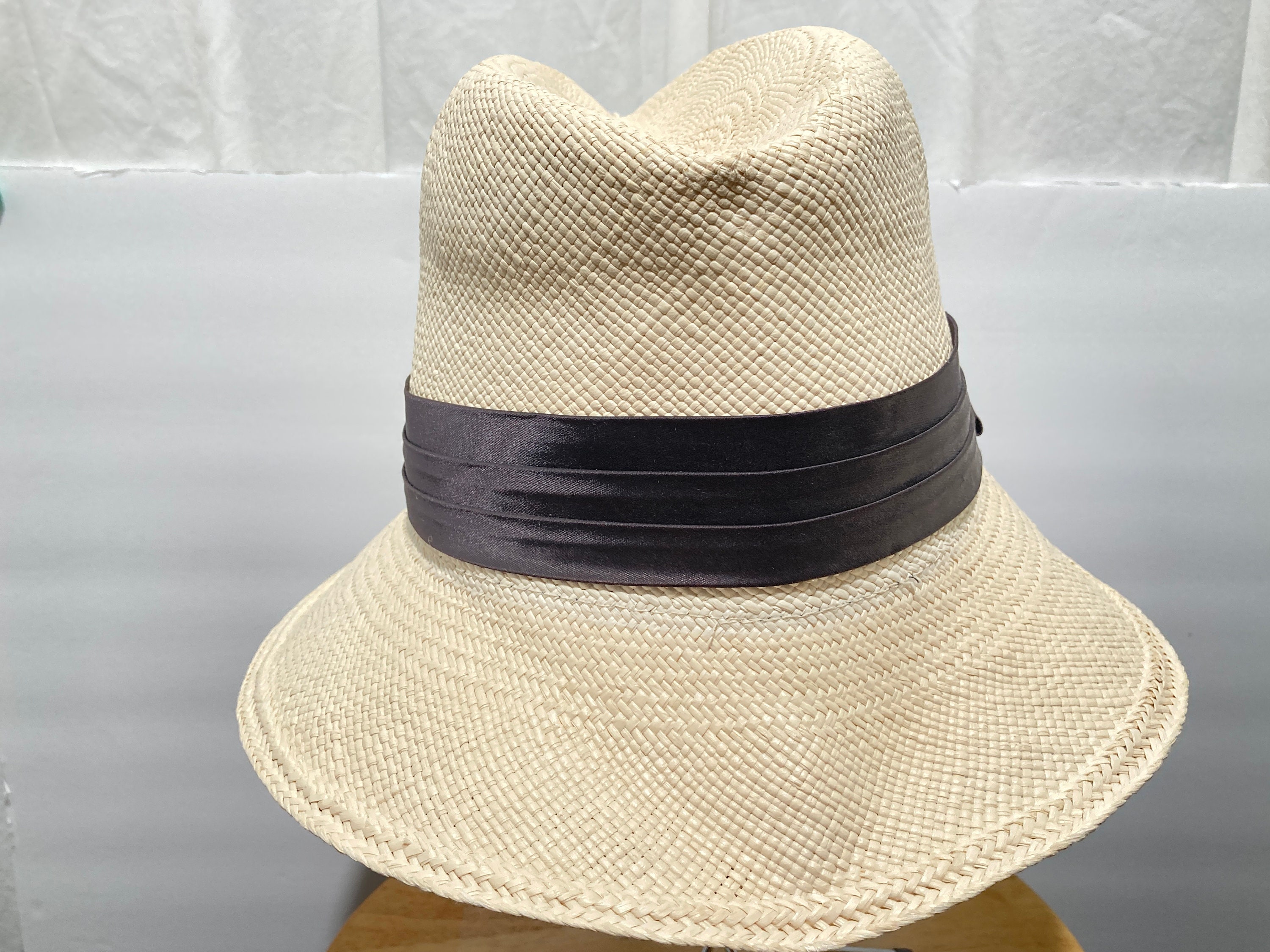 EESI Wool Felt Fedora Hats Vintage Panama Hat Classic for Men Women Wide Brim with Ribbon 