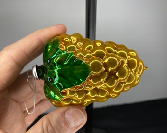 Yellow Grape Mercury Glass Ornament