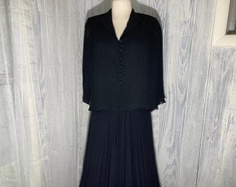 Vintage Black Jacket size 10 & Maxi Skirt waist 29''