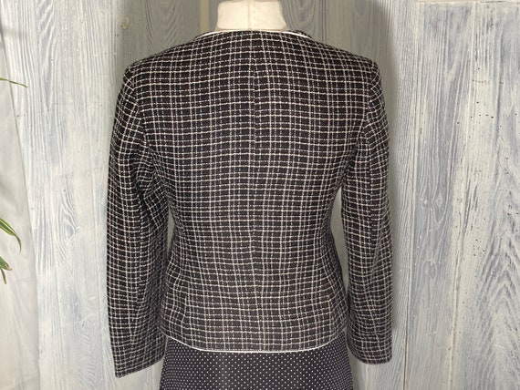 Kasper and Tahari Black & White Tweed Jackets siz… - image 3