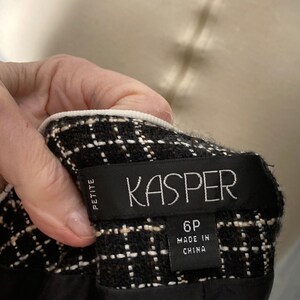 Kasper and Tahari Black & White Tweed Jackets size 6 P image 4