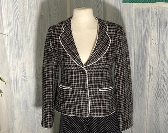 Kasper and Tahari Black & White Tweed Jackets size 6 P