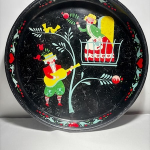 Vintage Kitschy Toleware Tray