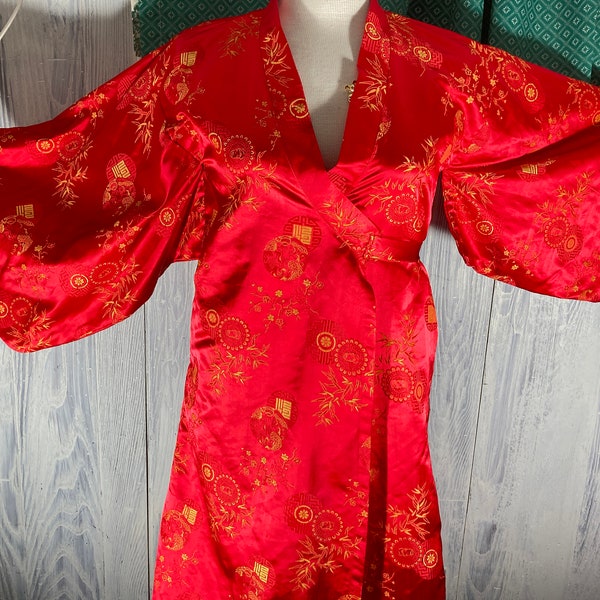 Red Kimono Etsy