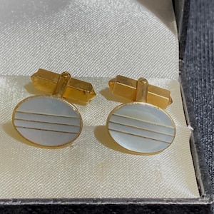 Antique Gold Filled M.O.P. Cufflinks