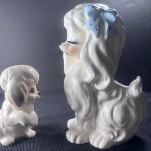 Vintage Velco LA,CA. Poodle Planter or Makeup Holder with Josef Pup