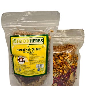 Ayurvedic Herbal Hair Oil Mix (18 Vital Herbs) For long, thick, & lustrous hair