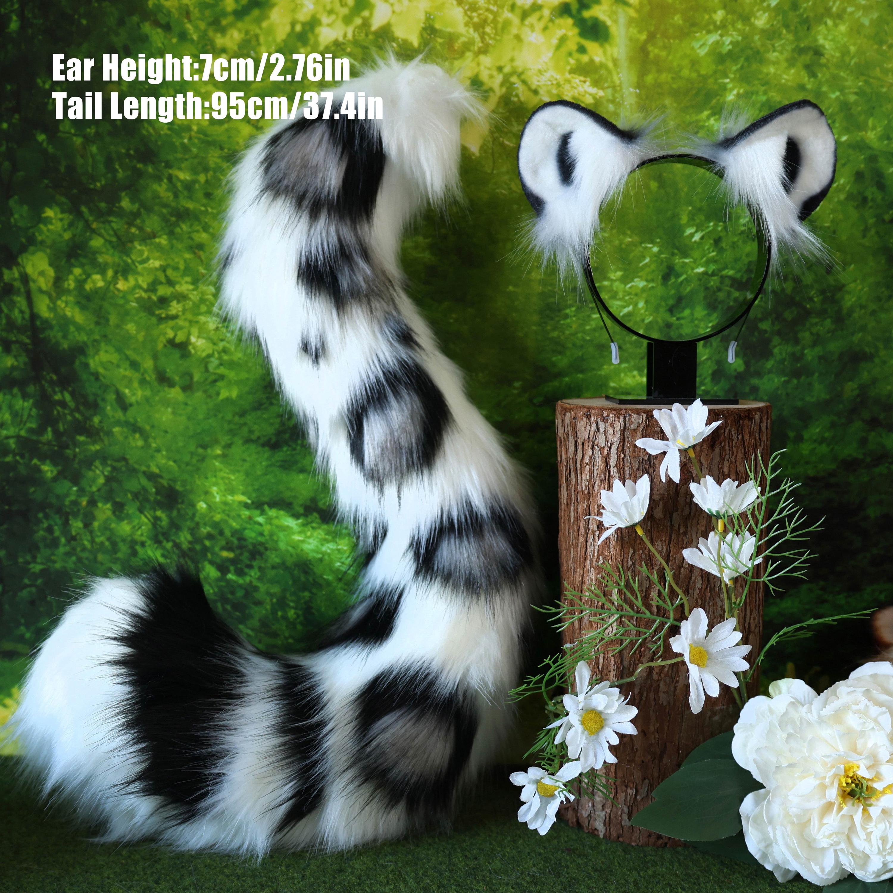 ハンドメイド動物しっぽ　アニマルテール 130cm ユキヒョウ　雪豹 Snow leopard fursuit - Etsy 日本