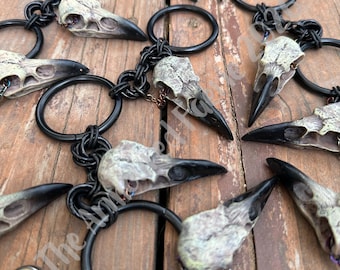 Rot Raven Skull Utili-Belt: Handwoven Maille