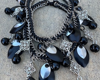 Starry Knights Handwoven Boot Chains with Titanium Rings (Sold in pairs)