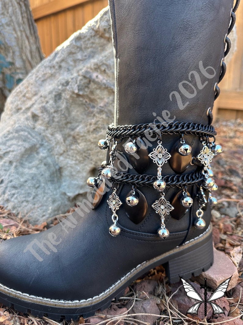 Basic Black With Stars: Handwoven Boot Chains (sold in Pairs) - Etsy