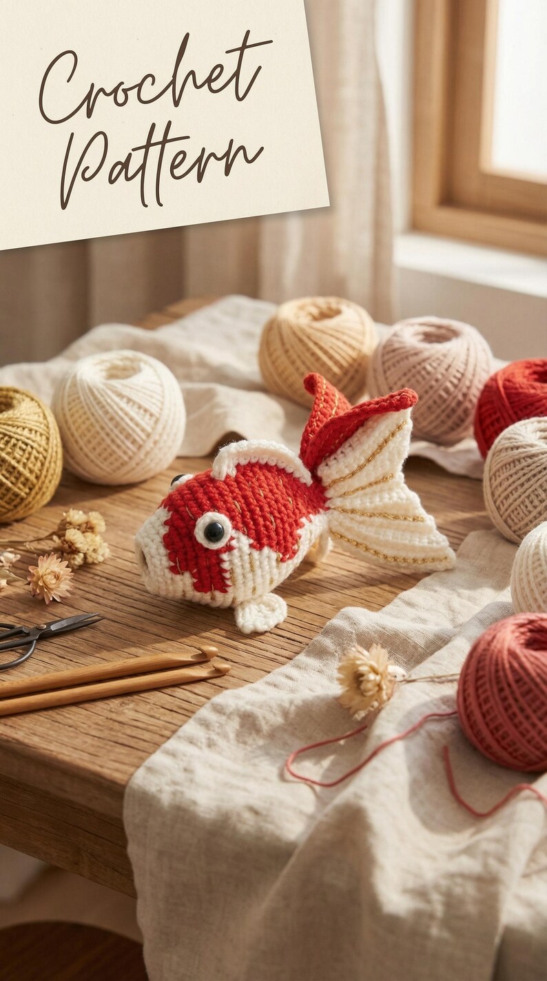 Goldfish Crochet Pattern, Amigurumi Fish Toy Tutorial (PDF Download) - Etsy