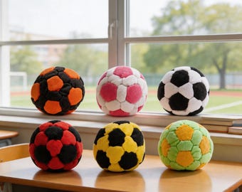 Calcio morbido da cortile scolastico, footbag fatto a mano, footbag per giocoleria, kick bag per eventi scolastici per bambini, hacky bean bag