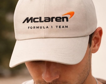 Embroidered McLaren F1 Classic Dad Hat | Formula 1 Team McLaren Logo Unisex Dad Cap