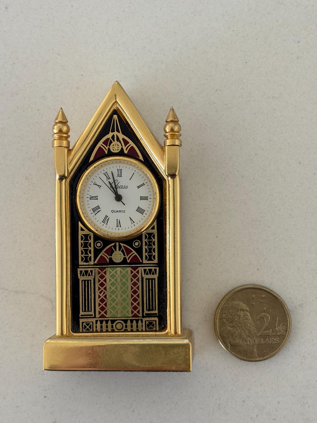 Chass Quartz Miniature Cathedral Clock - Etsy
