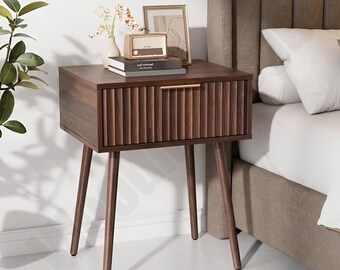 Bedside Table with Drawer for Bedroom Decor Storage