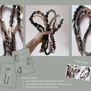 Wzór na pasek do telefonu makrama | Samouczek PDF na pasek do smartfona z paracordu | Pobierz cyfrowo z filmem