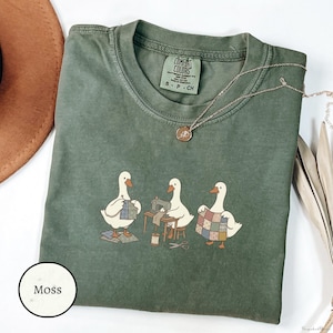Cute Quilting Shirt Comfort Colors, Funny Goose Sewing Tee, Quilter Gift Shirt, Cute Patchwork Sewing Machine Top, Quilt Maker T Shirt