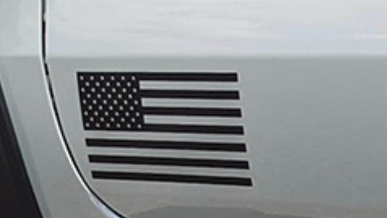 1-Piece American Flag Emblem Decal – Aluminum Metal Badge For Car Truck Fender 2.36"