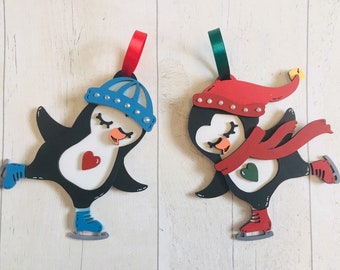 Pinguin Eislaufen Etsy