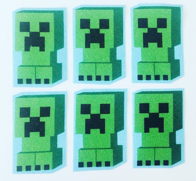 Minecraft Iron on Patches Minecraft Fabric Applique motifs. Etsy