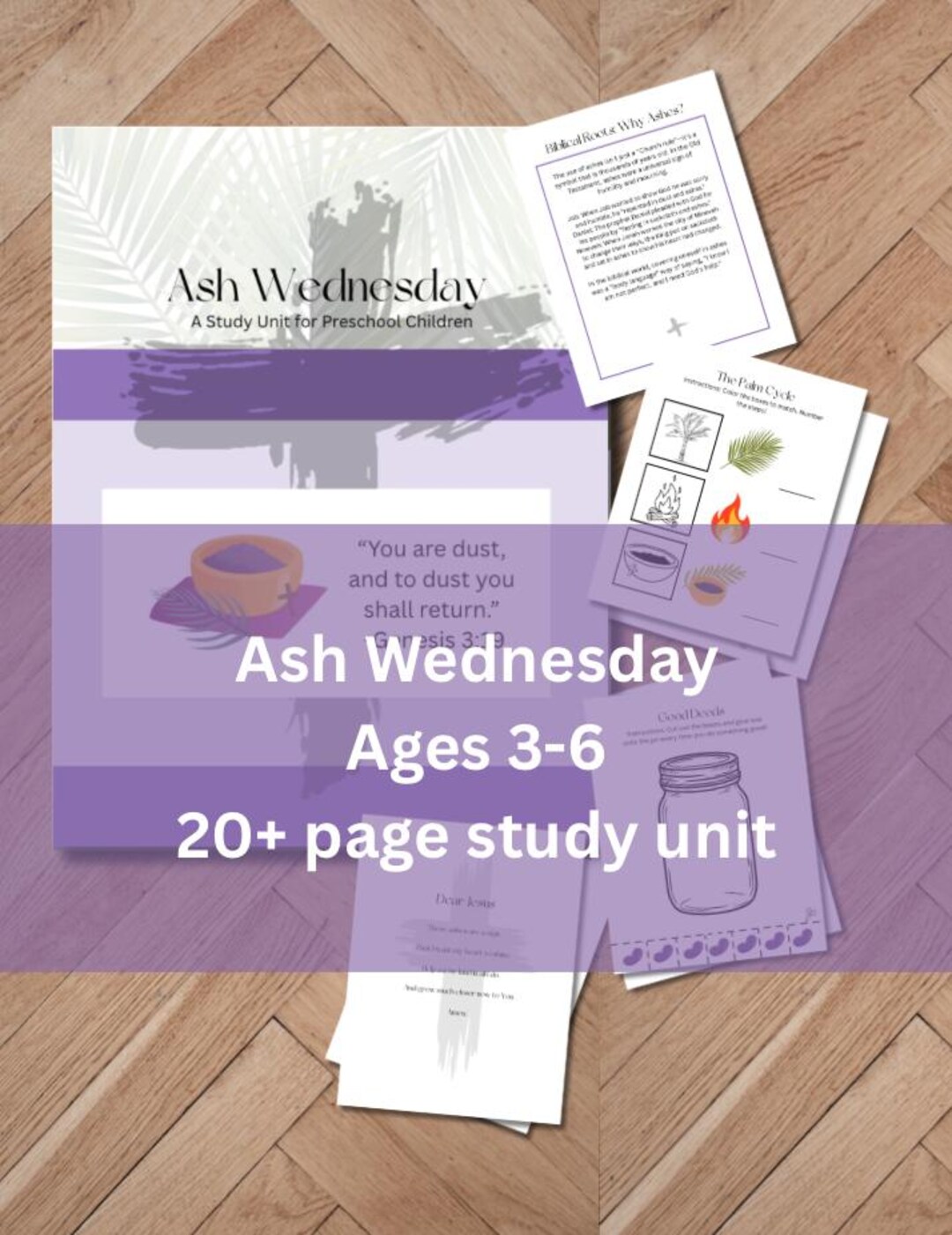Ash Wednesday Preschool Curriculum | Catholic Lesson Plan, History ...