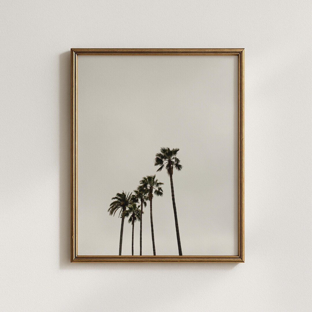 Palm Tree Poster – Minimalist Nature Art Print | Unframed Wall Decor ...