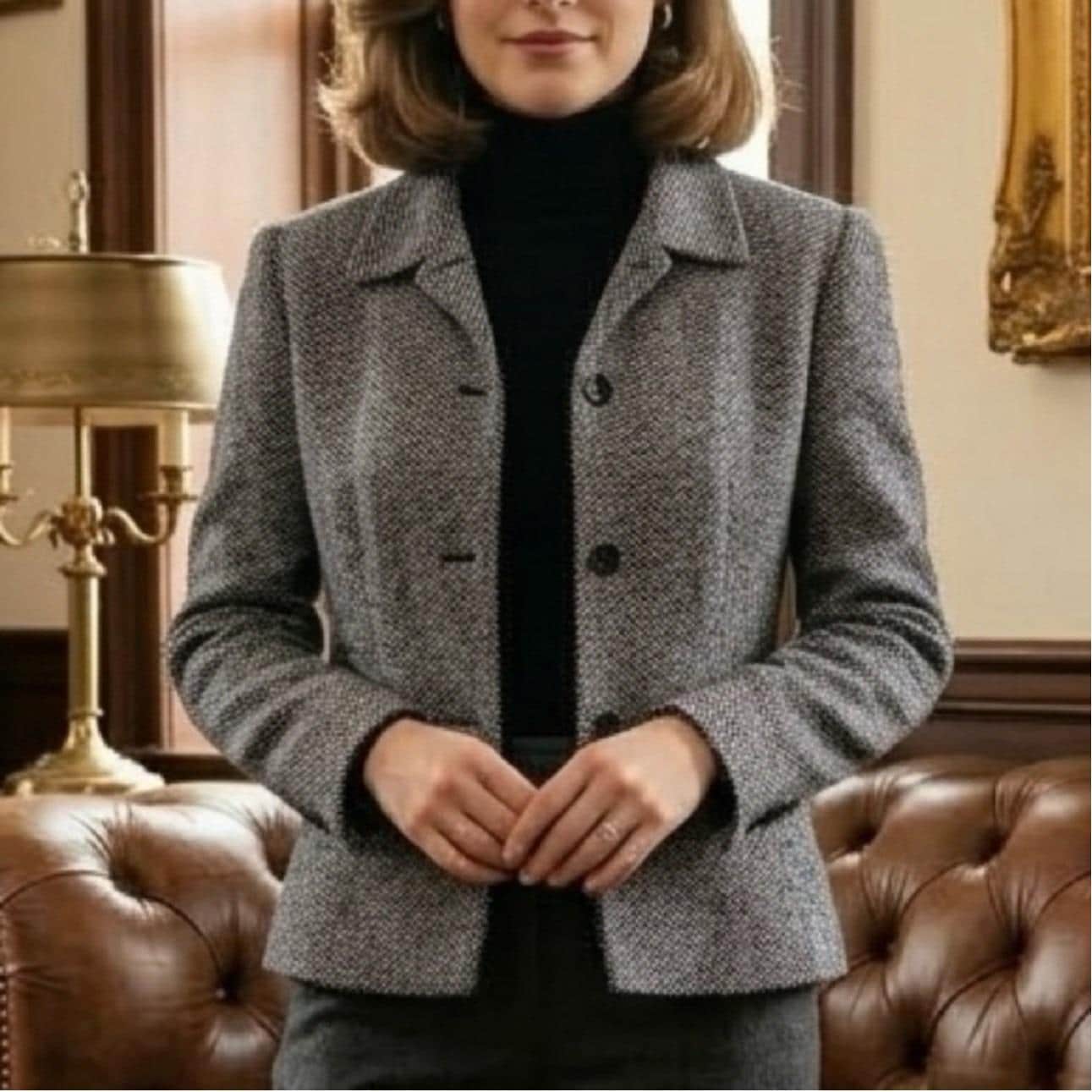 90s Herringbone Coat - Etsy Israel