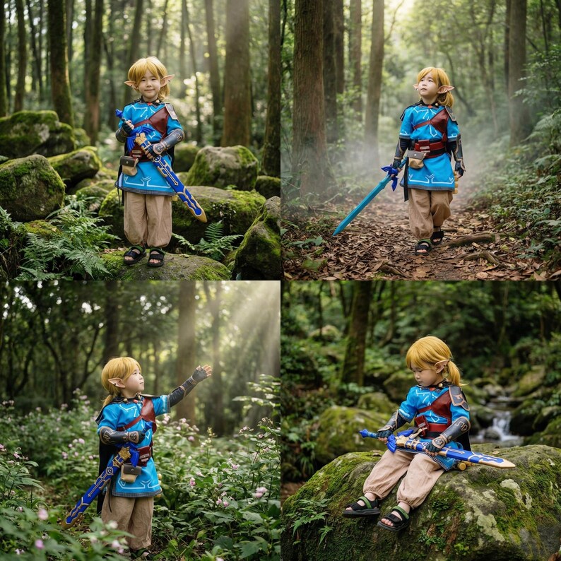 Fantasia de Cosplay Inspirada em Zelda - Traje Completo de Anime Fantástico para Uso em Exposições e Convenções imagem 10