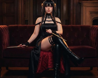 Fantasia de Cosplay do Personagem Yor Forger - Traje Completo de Anime para Uso em Eventos e Convenções