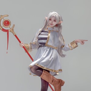 Frieren Anime Cosplay Outfit with Prop - Event & Photoshoot Costume